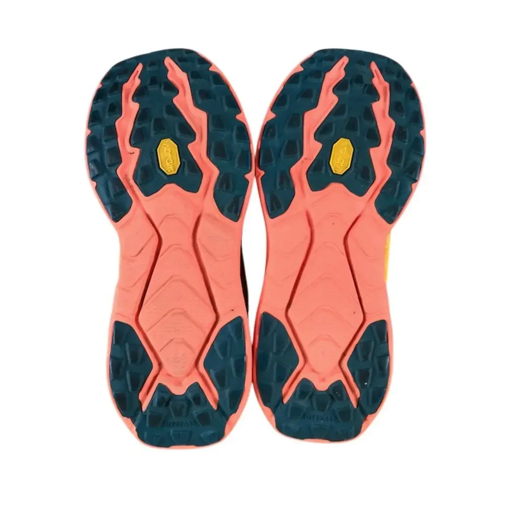 HOKA One One Zinal Trail Running Shoe Sneaker Women 10B Orange Mesh Everyday